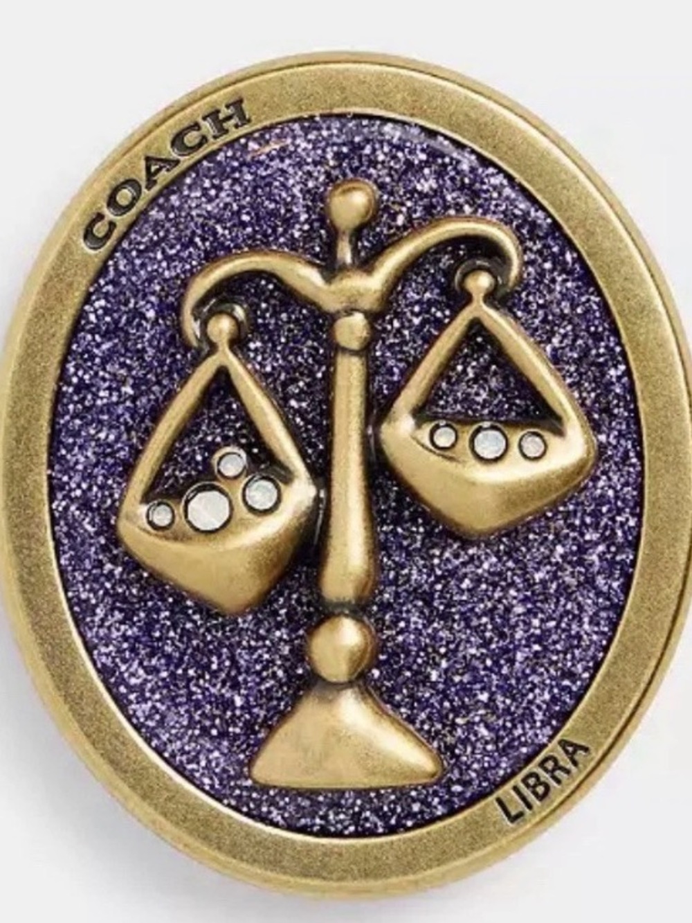 COACH Libra Zodiac Souvenir Pin CBV64 NWT Sealed Crystal Collectible